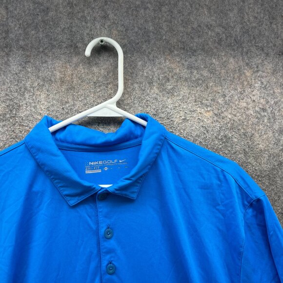 Nike Polo Shirt Mens XL Blue Performance Jersey Dri Fit Golf Golfer Extra Large - Picture 3 of 10